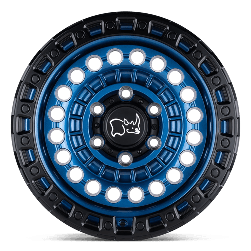 20X9.5 Black Rhino Hard Alloys SENTINEL COBALT BLUE W/ BLACK RING 8X165.1