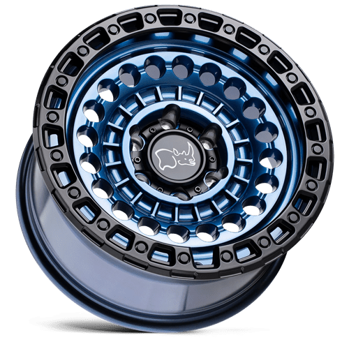 20" Black Rhino Hard Alloys SENTINEL COBALT BLUE W/ BLACK RING 6X139.7