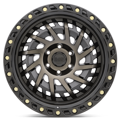 18X9.5 Black Rhino Hard Alloys SHREDDER MATTE BLACK W/ MACH DARK TINT 5X127