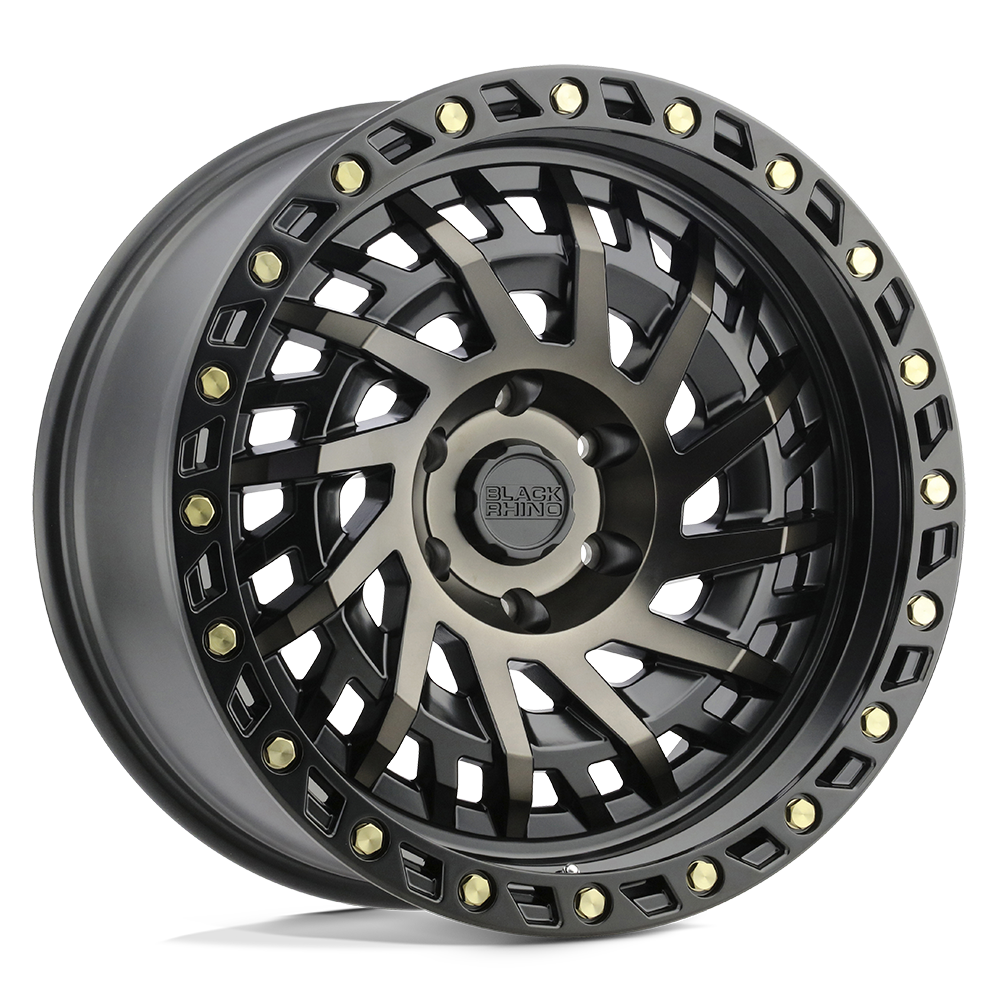 20" Black Rhino Hard Alloys SHREDDER MATTE BLACK W/ MACH DARK TINT 6X139.7