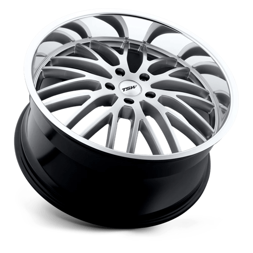 17" TSW SNETTERTON HYPER SILVER W/ MIRROR CUT LIP 5X110