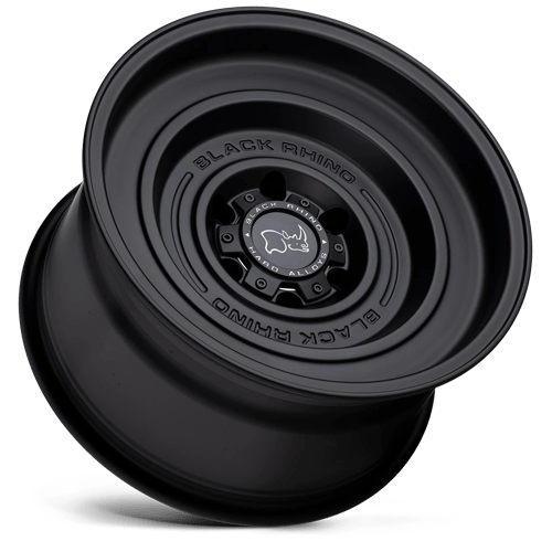 17" Black Rhino Hard Alloys SOLID MATTE BLACK 5X127