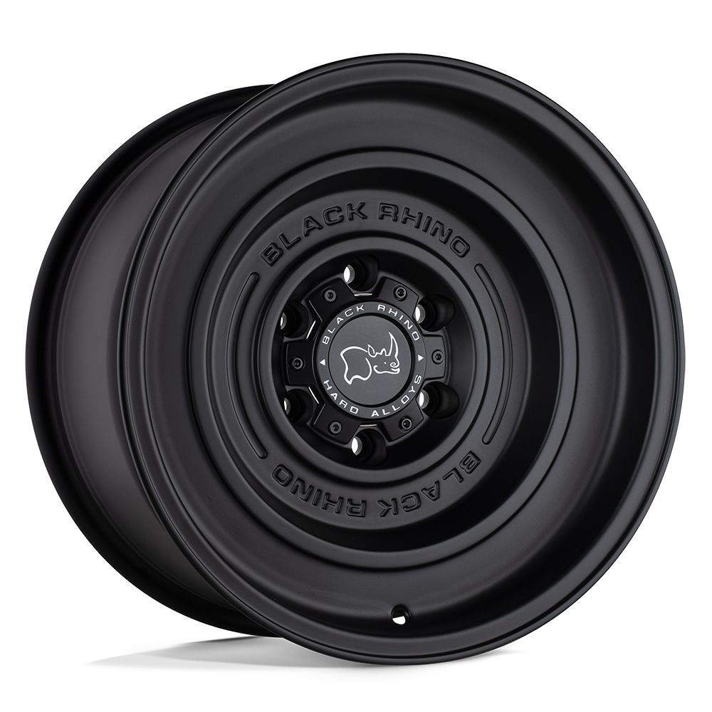 17" Black Rhino Hard Alloys SOLID MATTE BLACK 6X139.7