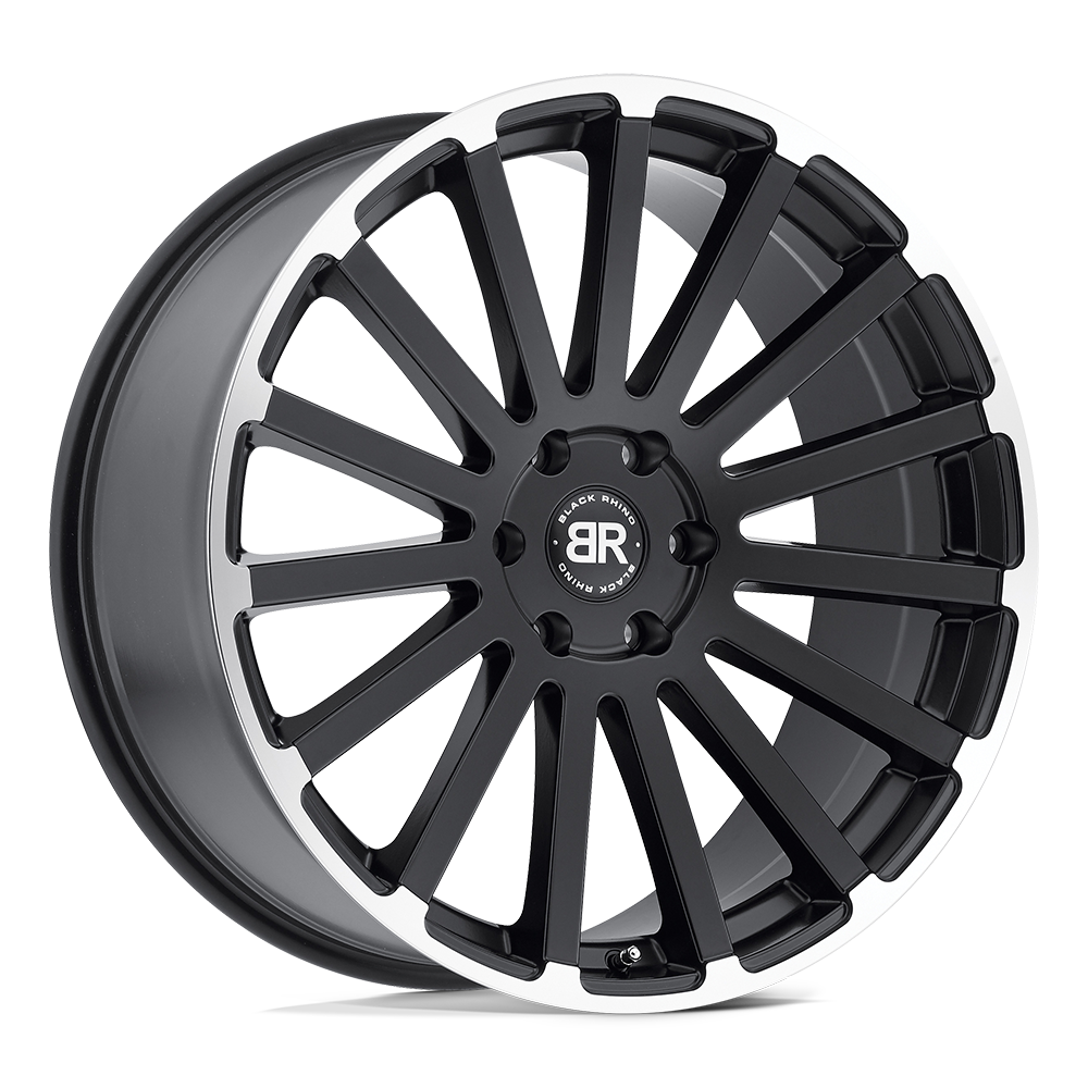20" Black Rhino Hard Alloys SPEAR MATTE BLACK W/ M-MACH LIP EDGE 6X139.7