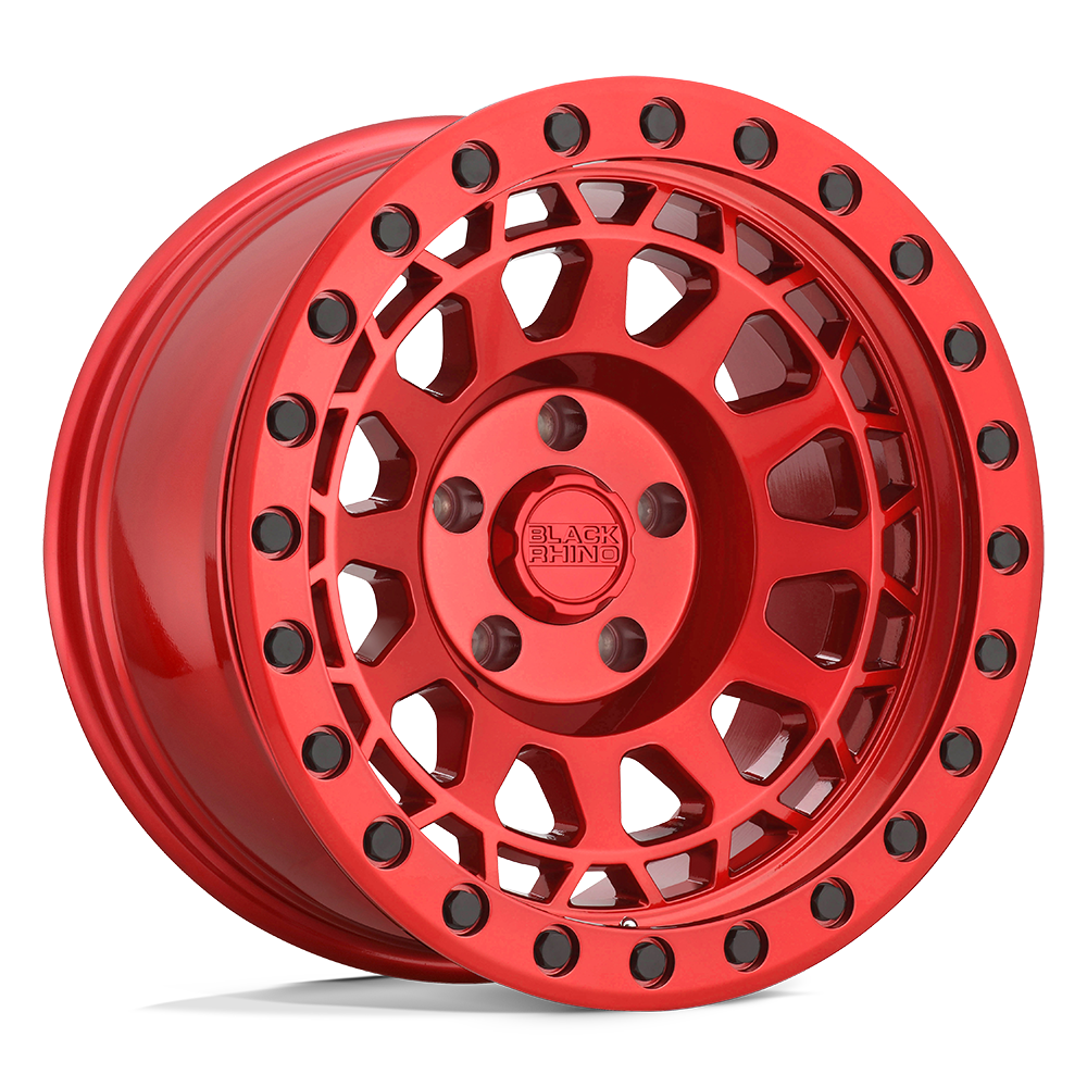 17" Black Rhino Hard Alloys PRIMM CANDY RED W/ BLACK BOLTS 5X127