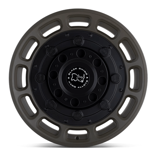 17" Black Rhino Hard Alloys WARTHOG MATTE OD GREEN W/ BLACK CENTER 6X139.7