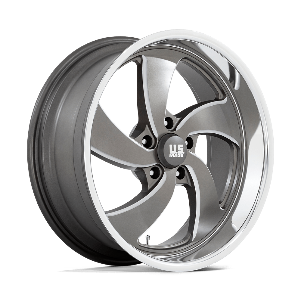 20X8 US Mag 1PC U133 DESPERADO ANTHRACITE MILLED DIAM-CUT LIP 5X120.65