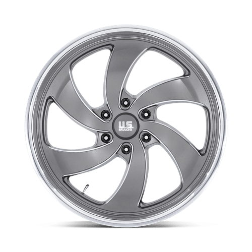 22X10 US Mag 1PC U133 DESPERADO ANTHRACITE MILLED DIAM-CUT LIP 6X139.7