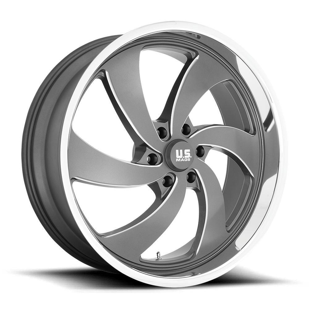 24X9 US Mag 1PC U133 DESPERADO ANTHRACITE MILLED DIAM-CUT LIP 6X135