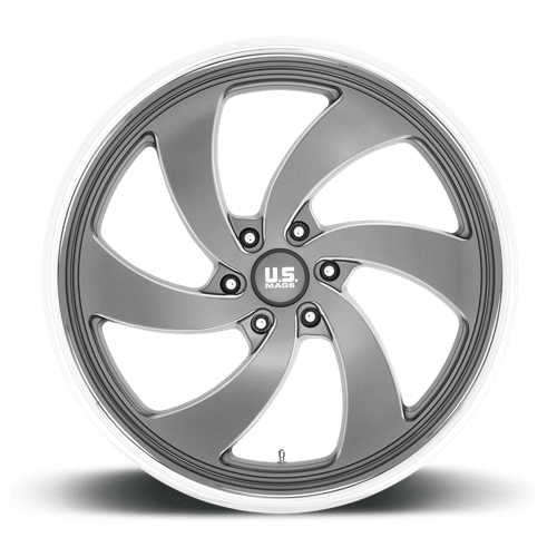 24X10 US Mag 1PC U133 DESPERADO ANTHRACITE MILLED DIAM-CUT LIP 6X135