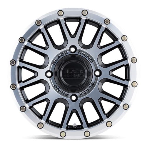 15X7 Black Rhino Hard Alloys - UTV LA PAZ UTV SEMI GLOSS BLACK W/ MACH FACE 4X137