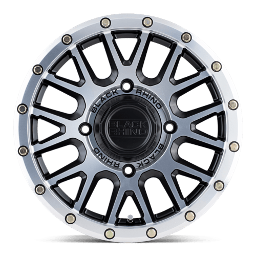 15" Black Rhino Hard Alloys - UTV LA PAZ UTV SEMI GLOSS BLACK W/ MACH FACE 4X137