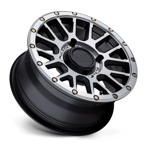 15X7 Black Rhino Hard Alloys - UTV LA PAZ UTV SEMI GLOSS BLACK W/ MACH FACE 4X137