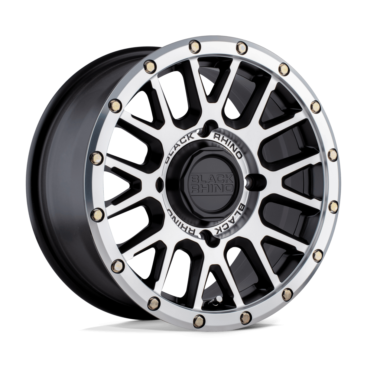 15X7 Black Rhino Hard Alloys - UTV LA PAZ UTV SEMI GLOSS BLACK W/ MACH FACE 4X137