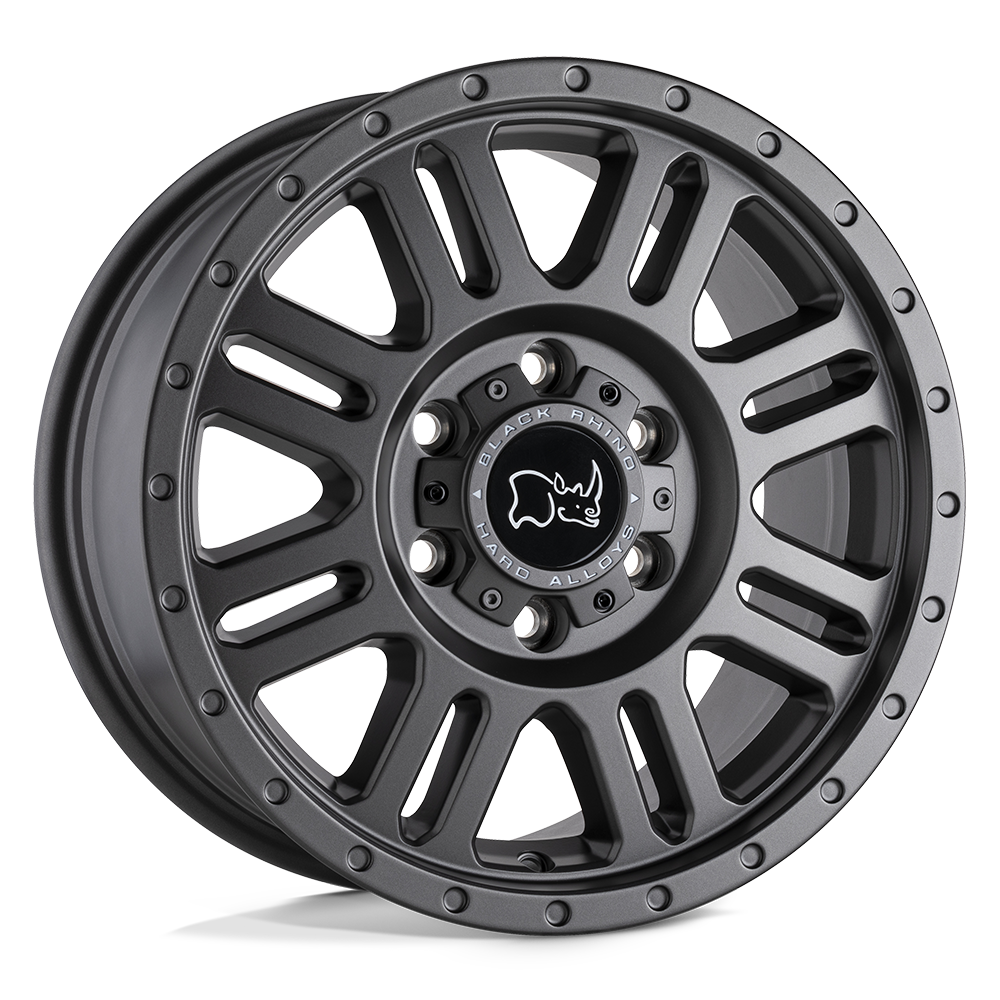 18" Black Rhino Hard Alloys YELLOWSTONE MATTE GUNMETAL 6X130
