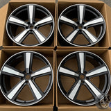 21” Wheels Fit PORSCHE MACAN ALL MODELS 2019–2025 |  OE Style Rims |  Gloss Black Machined Face |  Staggered Set of 4