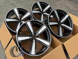 21” Wheels Fit PORSCHE MACAN ALL MODELS 2019–2025 |  OE Style Rims |  Gloss Black Machined Face |  Staggered Set of 4