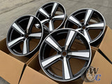 21” Wheels Fit PORSCHE MACAN ALL MODELS 2019–2025 |  OE Style Rims |  Gloss Black Machined Face |  Staggered Set of 4