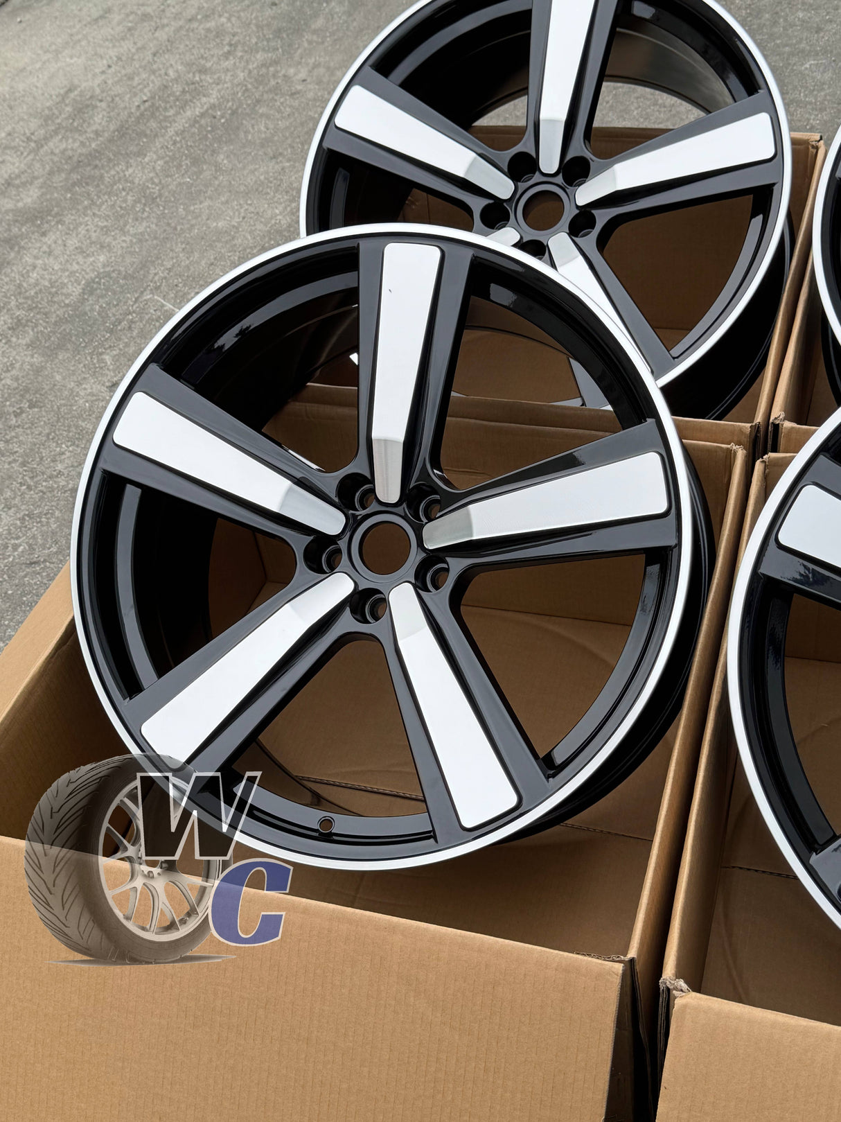 21” Wheels Fit PORSCHE MACAN ALL MODELS 2019–2025 |  OE Style Rims |  Gloss Black Machined Face |  Staggered Set of 4