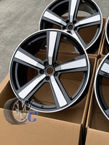 21” Wheels Fit PORSCHE MACAN ALL MODELS 2019–2025 |  OE Style Rims |  Gloss Black Machined Face |  Staggered Set of 4