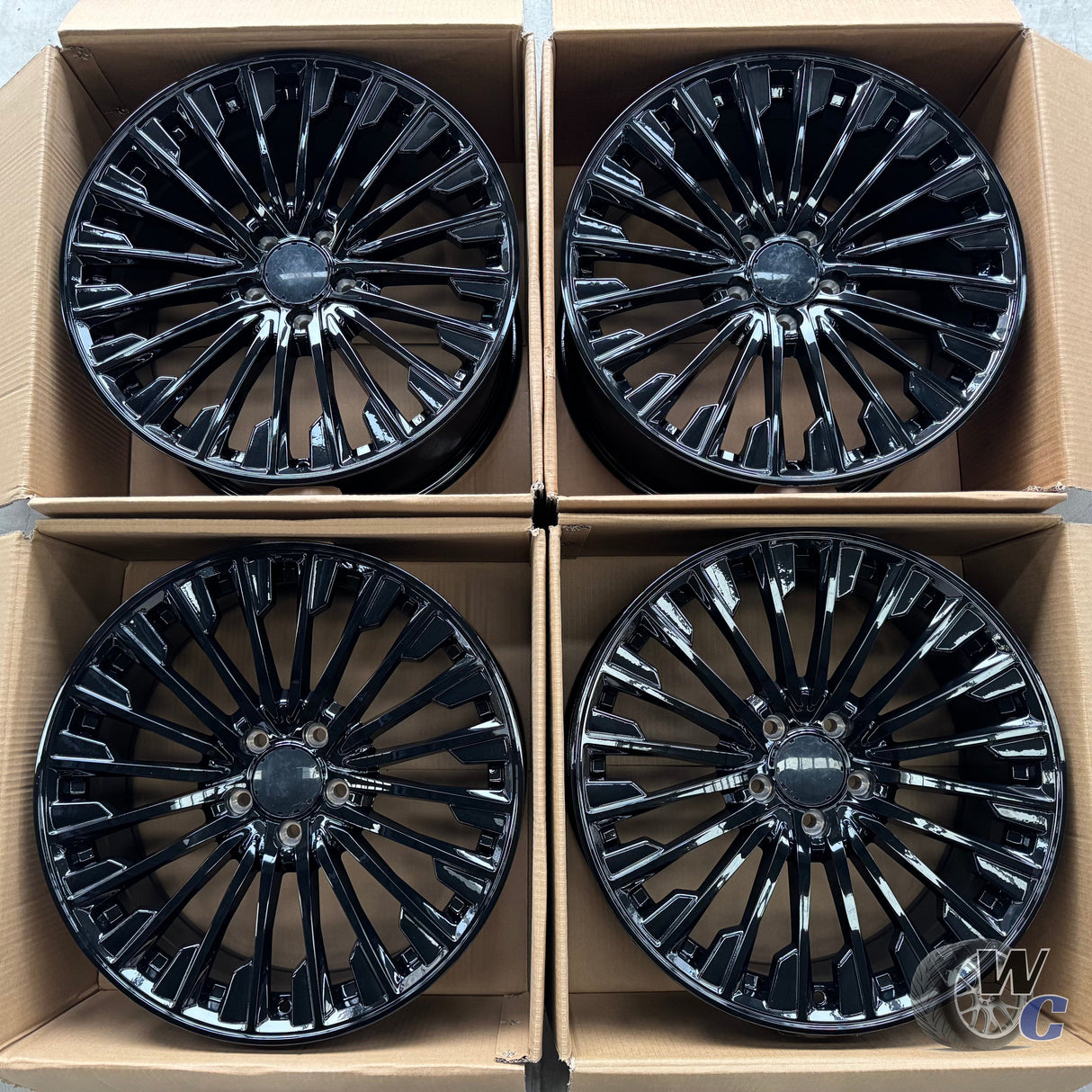 19” Wheels Fit Mercedes-Benz S-Class AMG 2014–2025 |  OE Style Rims |  Gloss Black |  Staggered Set of 4