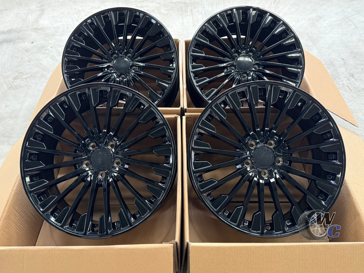 19” Wheels Fit Mercedes-Benz C-Class AMG 1997–2024 |  OE Style Rims |  Gloss Black |  Staggered Set of 4
