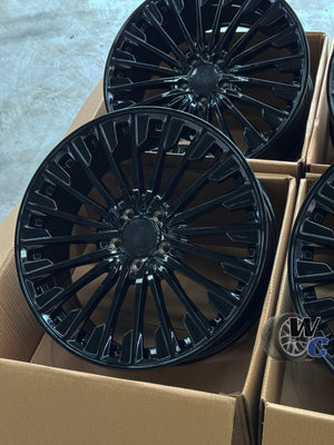 19” Wheels Fit Mercedes-Benz S-Class AMG 2014–2025 |  OE Style Rims |  Gloss Black |  Staggered Set of 4