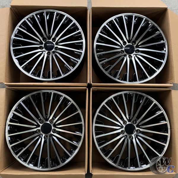 19” Wheels Fit Mercedes-Benz GLC AMG 2016–2026 |  OE Style Rims |  Gloss Black Machined Face |  Staggered Set of 4