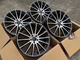 19” Wheels Fit Mercedes-Benz C-Class AMG 1994–2026 |  OE Style Rims |  Gloss Black Machined Face |  Staggered Set of 4