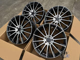 19” Wheels Fit Mercedes-Benz C-Class AMG 1994–2026 |  OE Style Rims |  Gloss Black Machined Face |  Staggered Set of 4