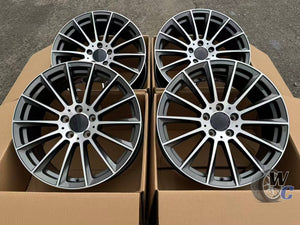 20” Wheels Fit Mercedes-Benz S-Class AMG 2007–2026 |  OE Style Rims |  Gun Metal Machined Face |  Staggered Set of 4