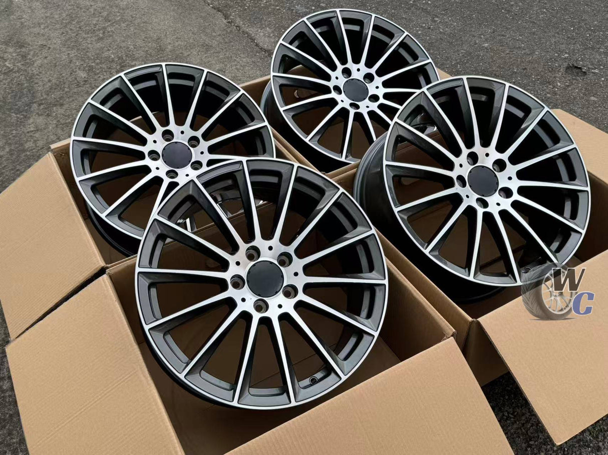 18” Wheels Fit Mercedes-Benz GLE AMG 2015–2026 |  OE Style Rims |  Gunmetal Machined Face |  Set of 4