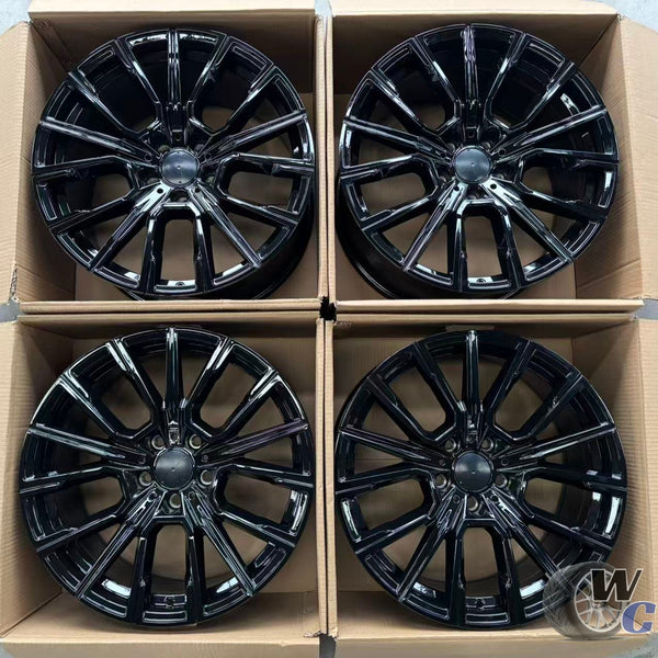 19” Wheels Fit BMW 7 Series 2016–2025 |  Factory Style Rims |  Gloss Black |  Staggered Set of 4