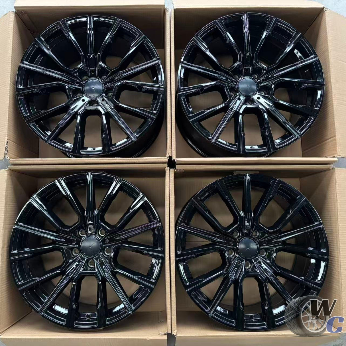 19” Wheels Fit BMW 3 Series 2012–2020 |  Factory Style Rims |  Gloss Black |  Staggered Set of 4