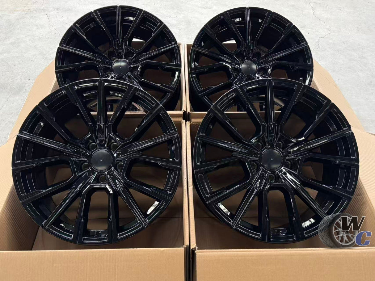 19” Wheels Fit BMW 7 Series 2016–2025 |  Factory Style Rims |  Gloss Black |  Staggered Set of 4