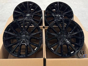 19” Wheels Fit BMW 3 Series 2012–2020 |  Factory Style Rims |  Gloss Black |  Staggered Set of 4