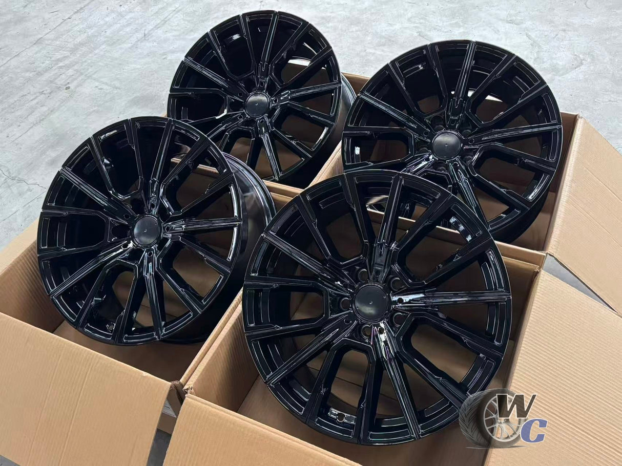 19” Wheels Fit BMW 3 Series 2012–2020 |  Factory Style Rims |  Gloss Black |  Staggered Set of 4