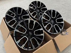 19” Wheels Fit BMW 5 Series 2011–2023 |  Factory Style Rims |  Gloss Black Machined Face |  Staggered Set of 4
