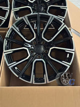 19” Wheels Fit BMW 5 Series 2011–2023 |  Factory Style Rims |  Gloss Black Machined Face |  Staggered Set of 4