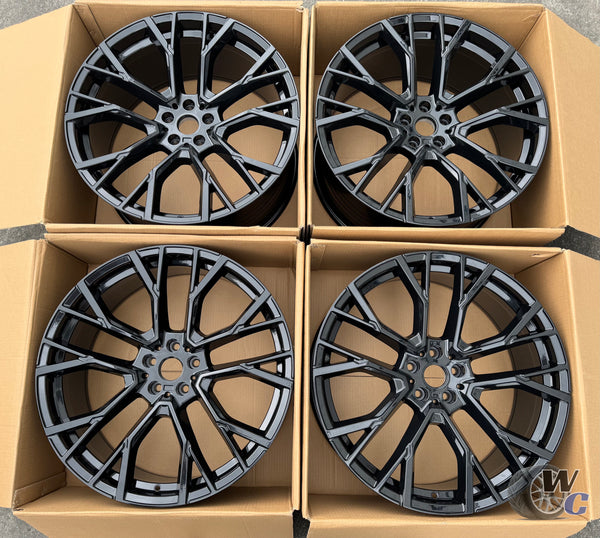 22” Wheels Fit BMW X6 2015–2026 |  Factory Style Rims |  Gloss Black |  Staggered Set of 4