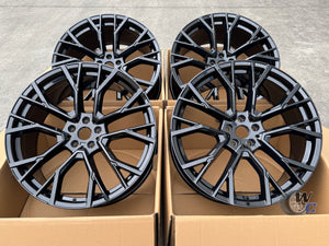22” Wheels Fit BMW X7 2019–2026 |  Factory Style Rims |  Gloss Black |  Staggered Set of 4