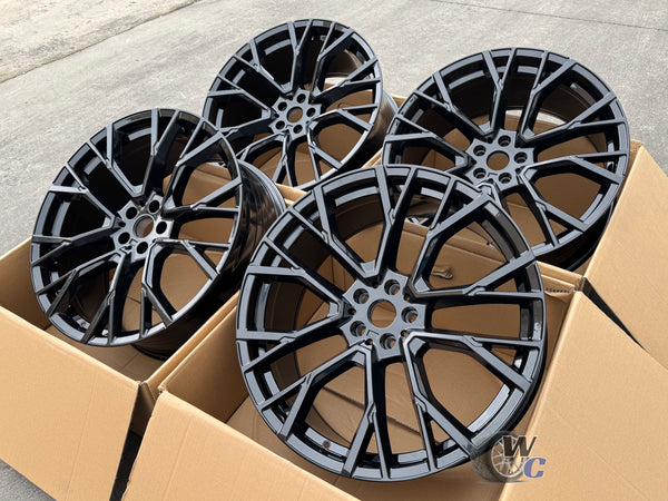 22” Wheels Fit BMW X7 2019–2026 |  Factory Style Rims |  Gloss Black |  Staggered Set of 4