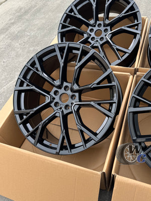 22” Wheels Fit BMW X7 2019–2026 |  Factory Style Rims |  Gloss Black |  Staggered Set of 4