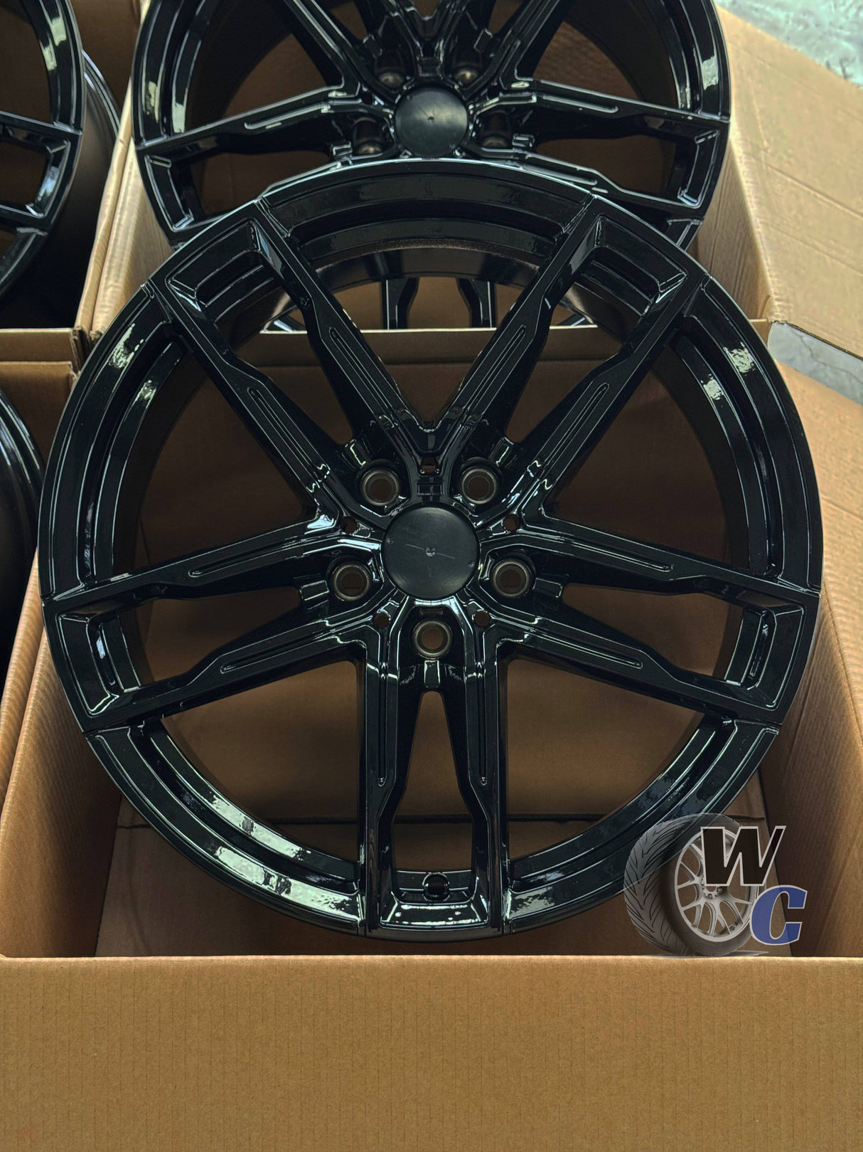19” Wheels Fit BMW 5 Series 2011–2017 |  Factory Style Rims |  Gloss Black |  Staggered Set of 4