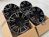 19” Wheels Fit BMW 7 Series 2016–2025 |  Factory Style Rims |  Gloss Black Machined Face |  Staggered Set of 4