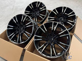 19” Wheels Fit BMW 7 Series 2016–2025 |  Factory Style Rims |  Gloss Black Machined Face |  Staggered Set of 4