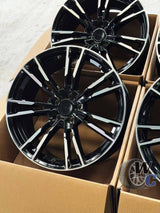 19” Wheels Fit BMW 7 Series 2016–2025 |  Factory Style Rims |  Gloss Black Machined Face |  Staggered Set of 4