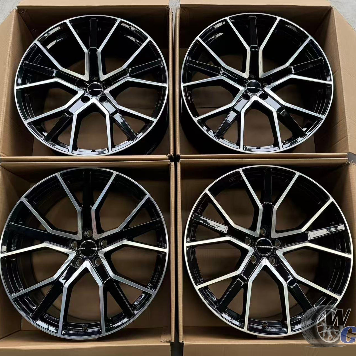 20” Wheels Fit Audi Q3 2019–2025 |  OE Style Rims |  Gloss Black Machine Face |  Set of 4