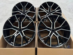 20” Wheels Fit Audi Q3 2019–2025 |  OE Style Rims |  Gloss Black Machine Face |  Set of 4