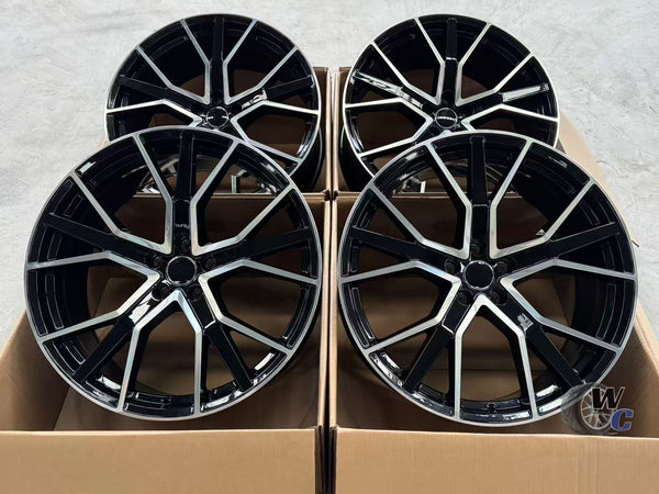20” Wheels Fit Audi A7 2012–2025 |  OE Style Rims |  Gloss Black Machine Face |  Set of 4